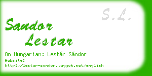 sandor lestar business card